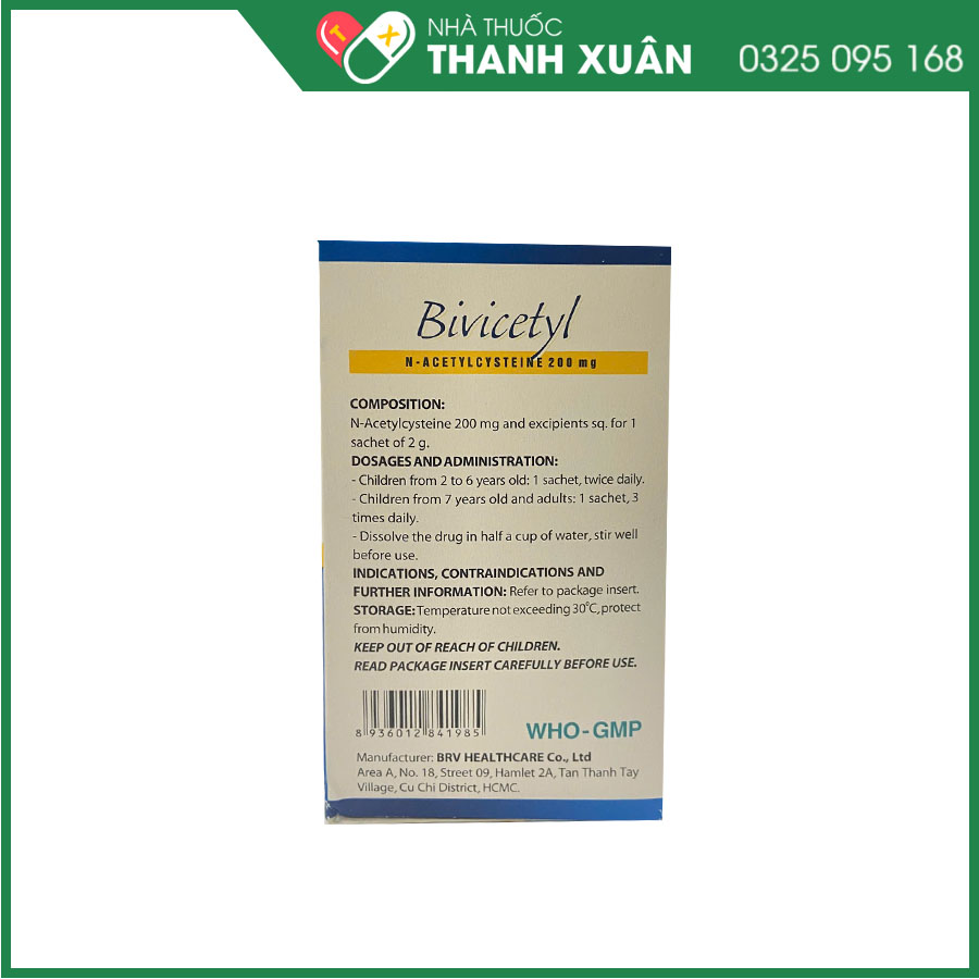 Bivicetyl thuốc điều trị viêm phế quản